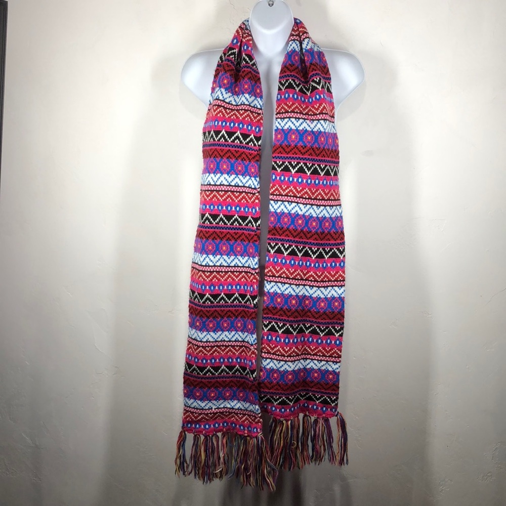 Maurices pink and blue print scarf